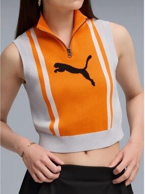 Puma Future Archive Zip Crop Knit Vest